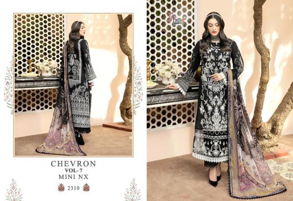 Shree Chevron 7 Mini Nx Embroidery Cotton Pakistani Salwar Suits